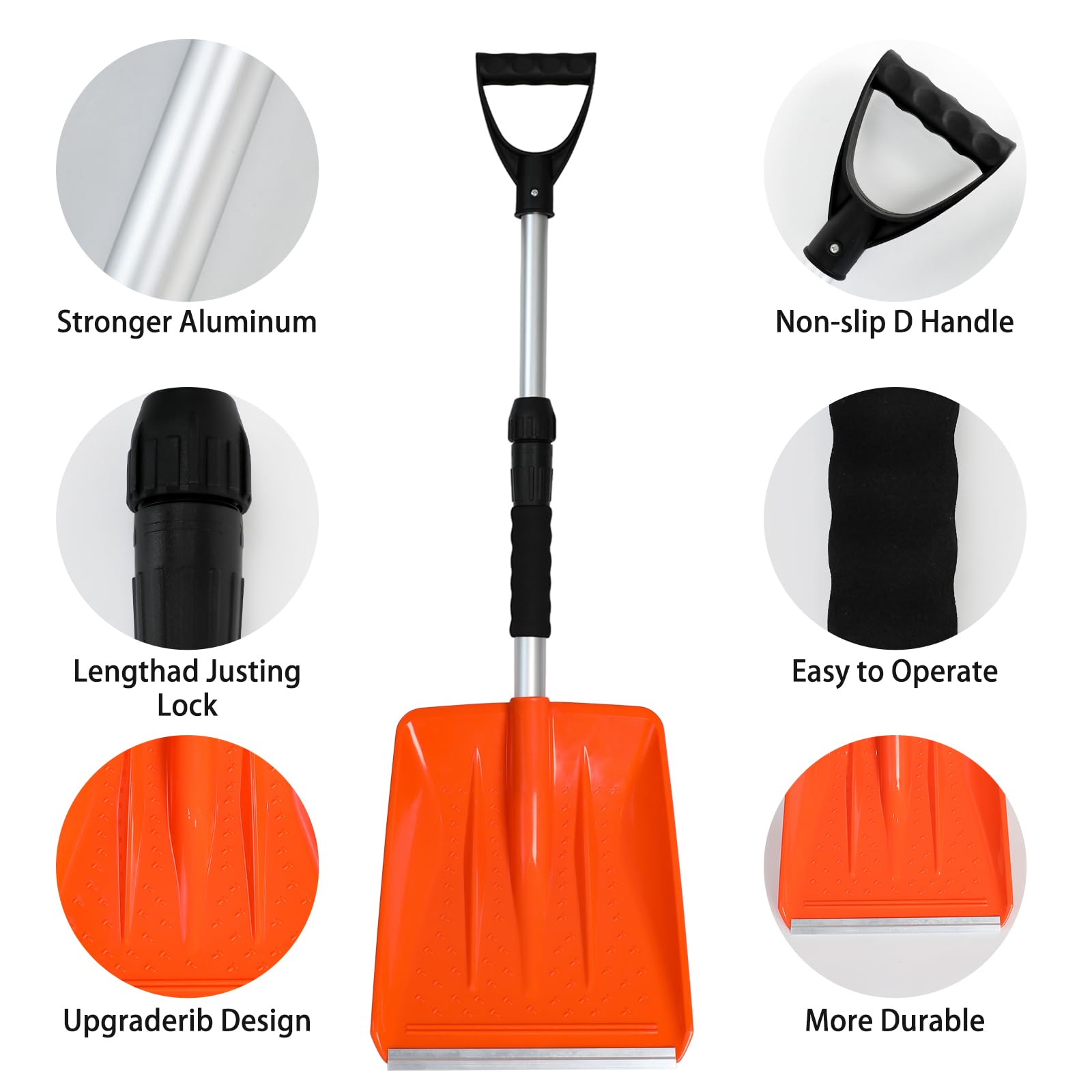 OPELETNNT Kids Snow Shovel assembled for winter use