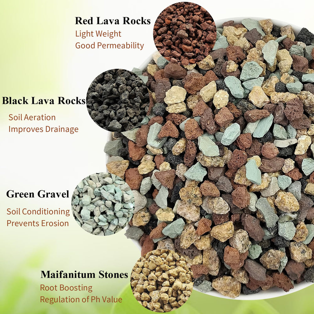 Open package of FANTIAN Succulent Cactus Soil with mixed colour stones
