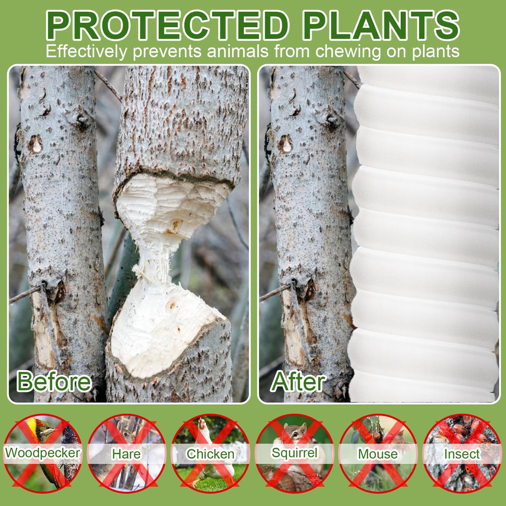 Open packaging of Aukney Tree Trunk Protectors with product details