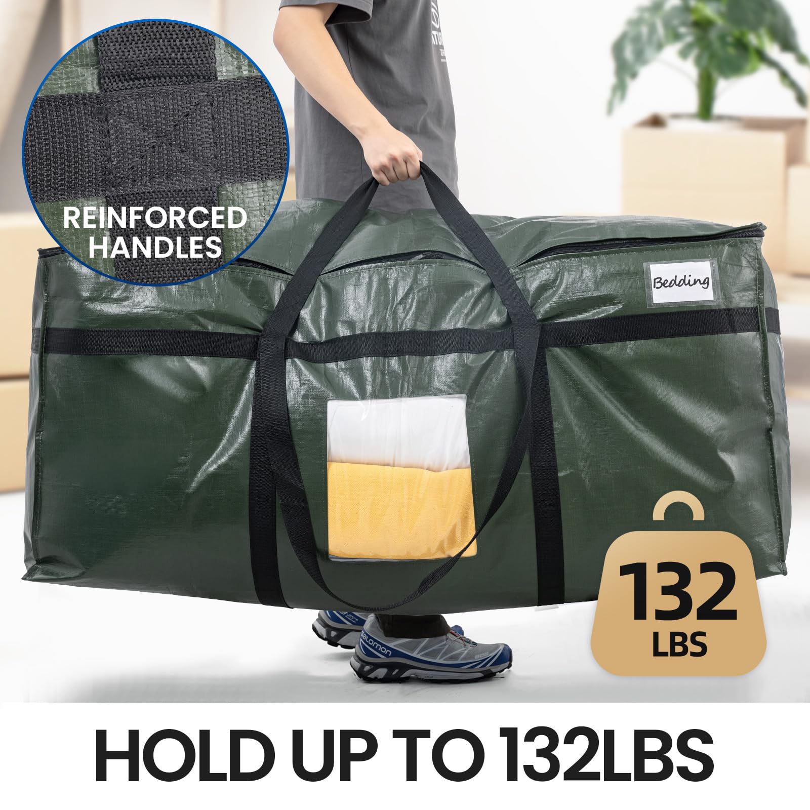 Open TAILI Storage Bag showing three-sided zipper