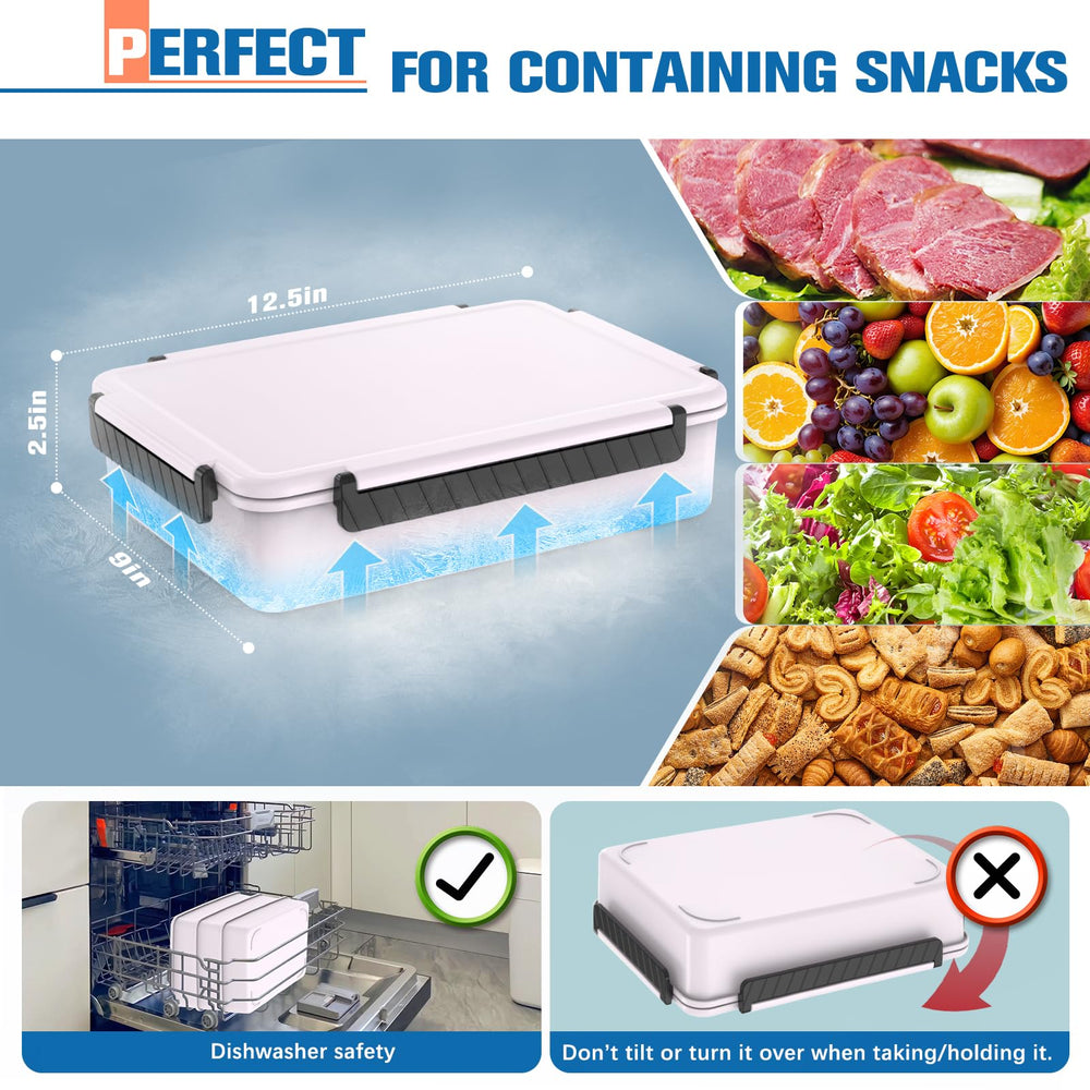 Open view of TENDWARE LIFE Snackle Box showing divided compartments
