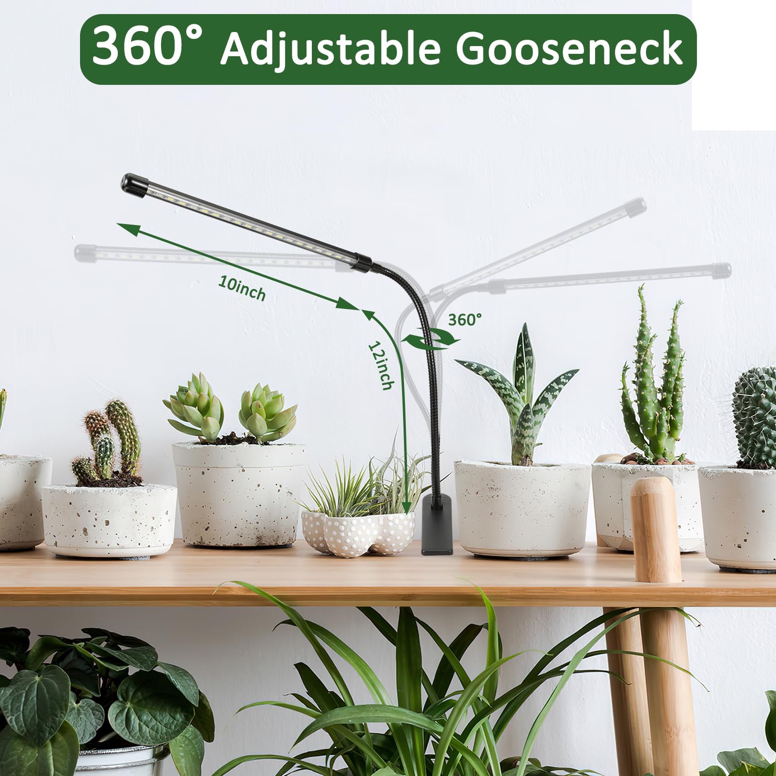 OPENBEAUTY LED Grow Light 20W in a greenhouse setting