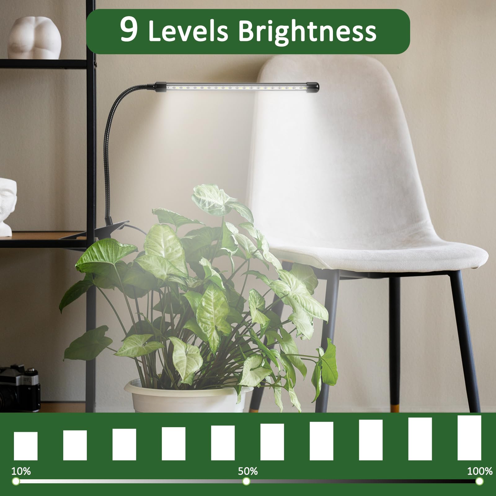 OPENBEAUTY LED Grow Light 20W showing full spectrum