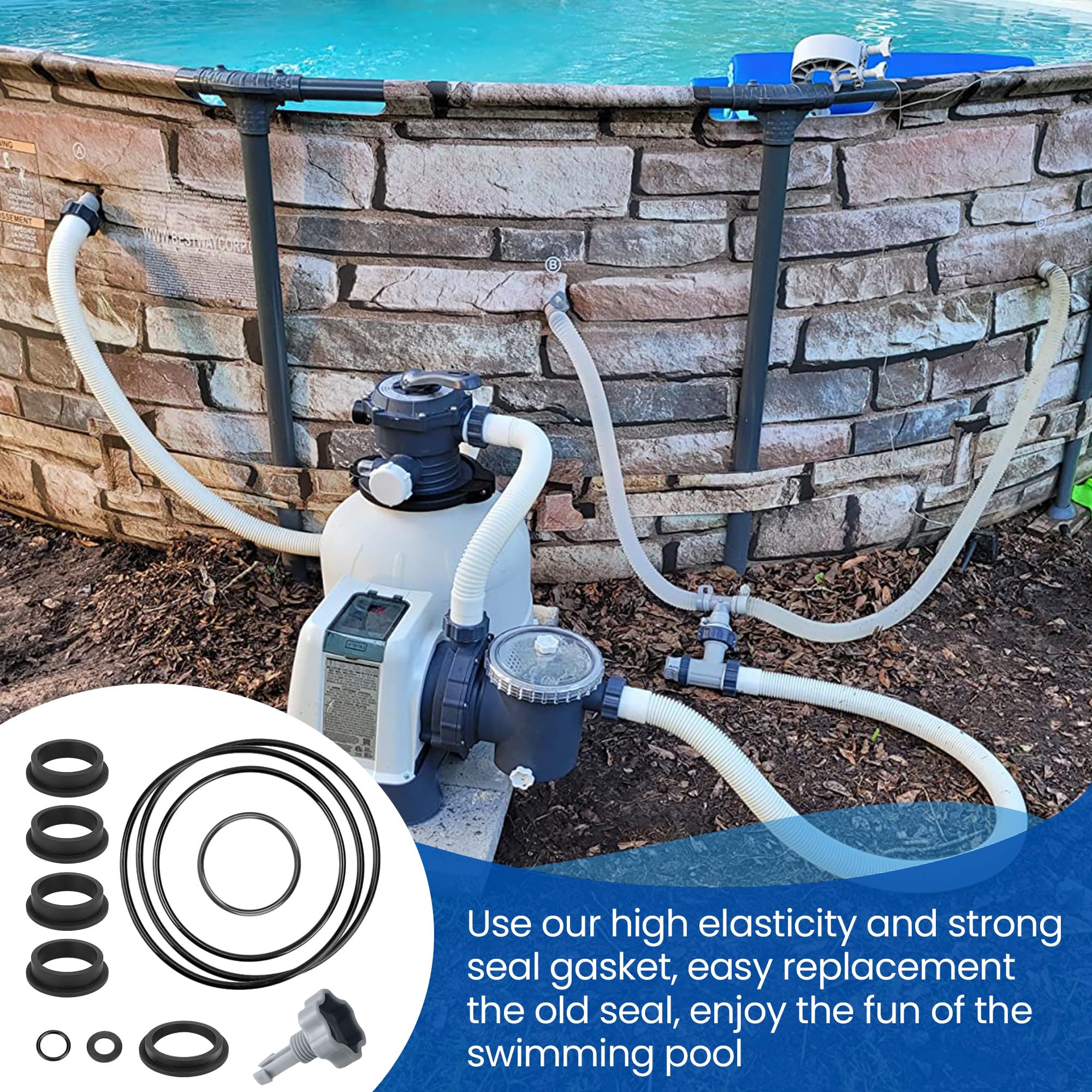 Ophjerg Sand Filter Pump Gasket Kit components layout