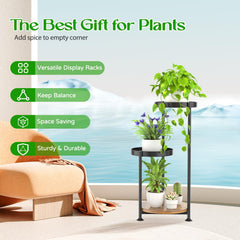 Oppro 3 Tier Plant Stand in a garden setting with plants