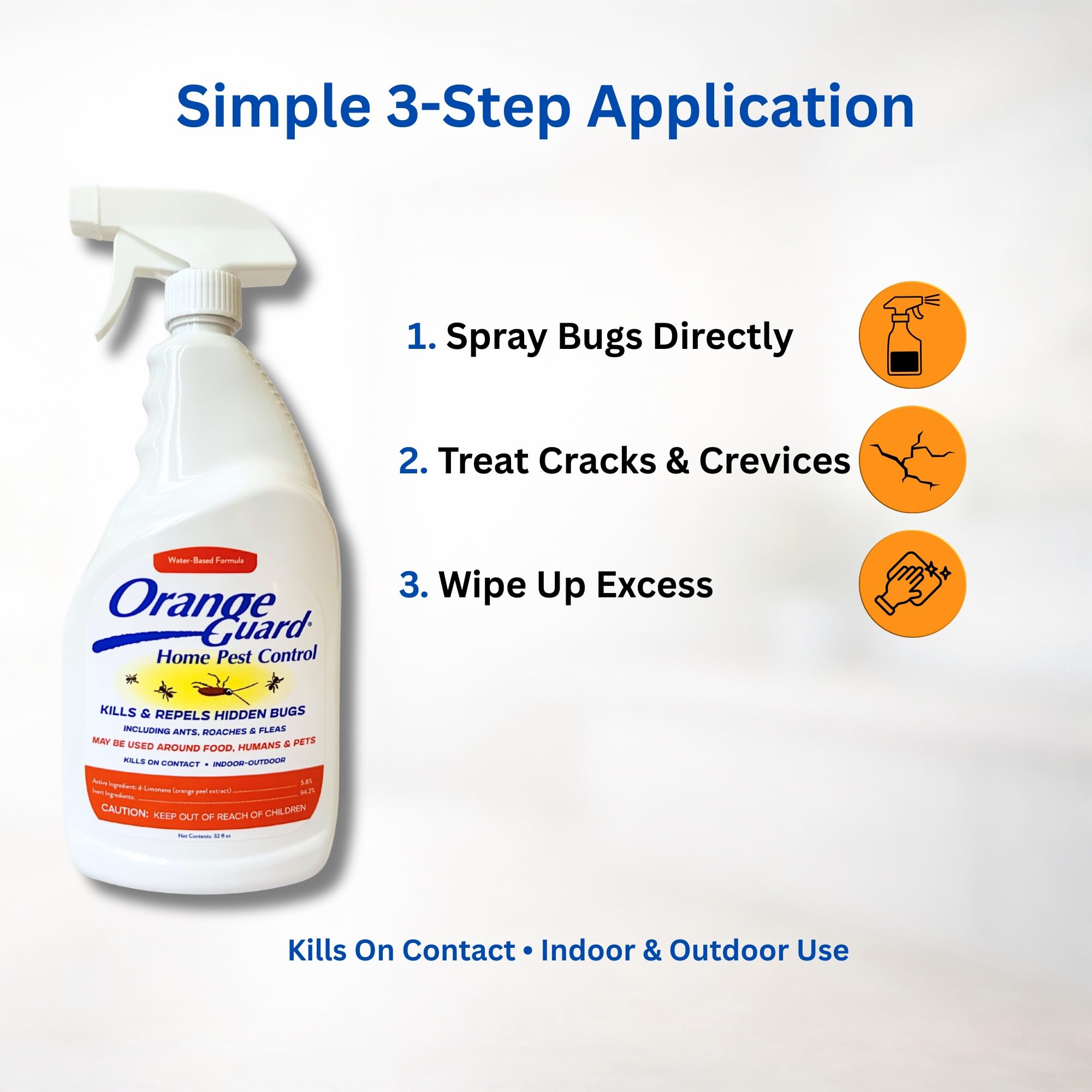 ORANGE GUARD Home Pest Control Spray 32oz with fresh oranges