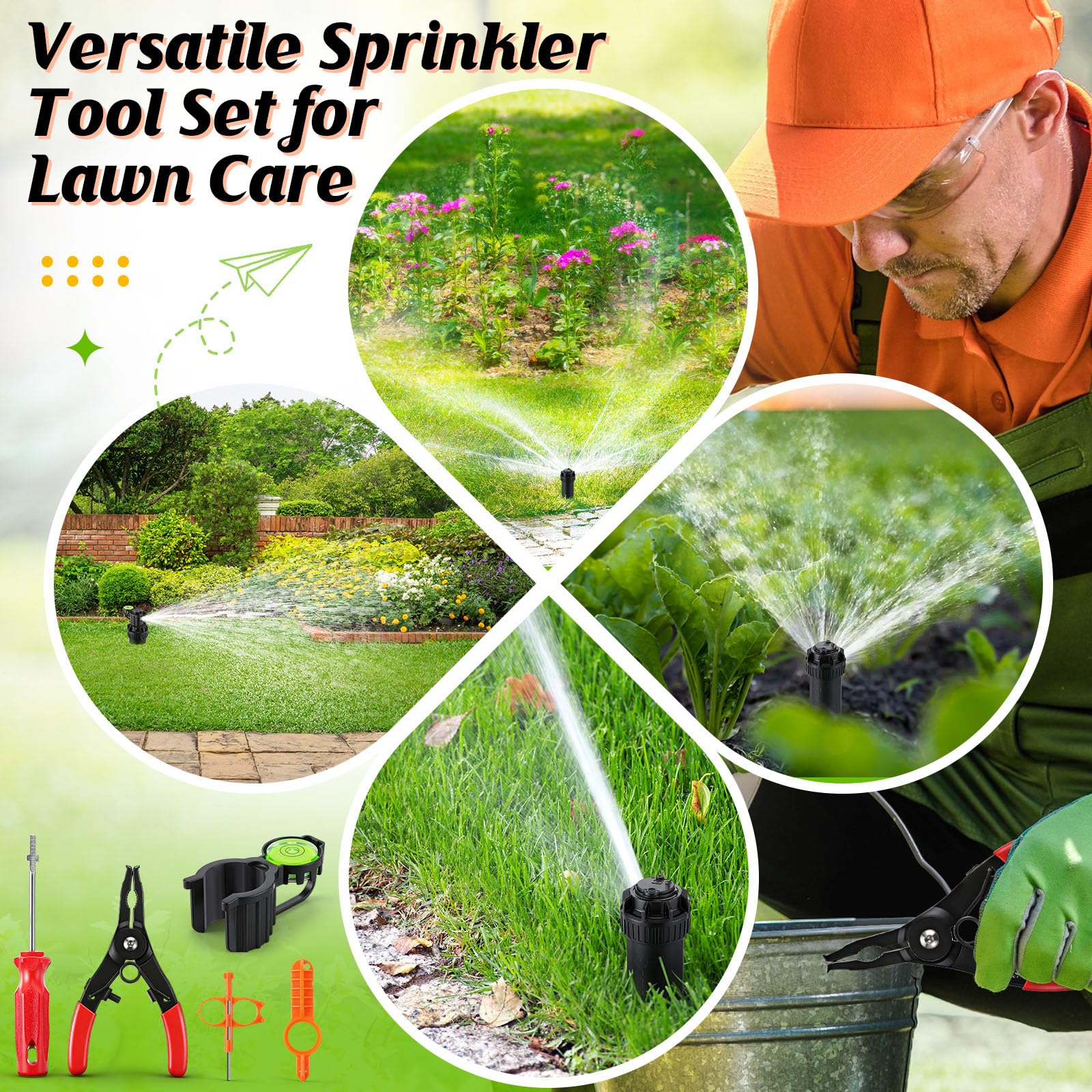 Orange Gulfmew sprinkler tools in compact storage
