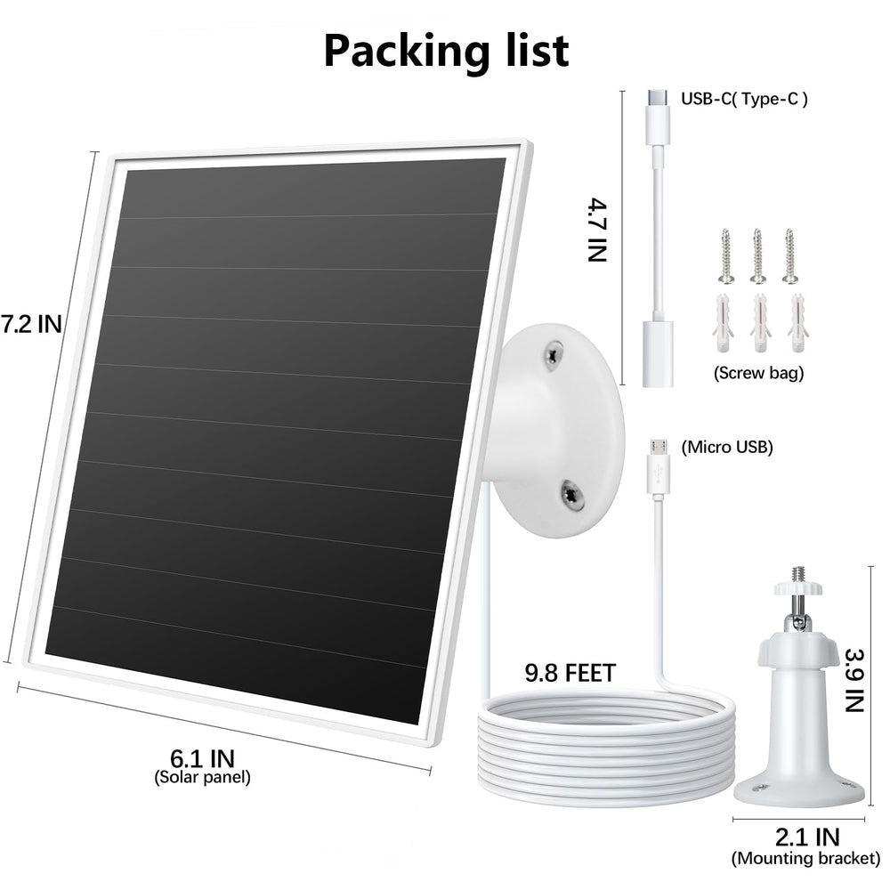 Orayafid 6W Solar Panel packaging with product details