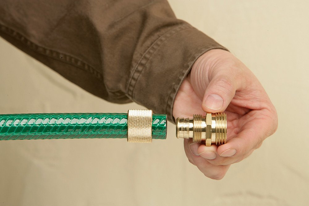Orbit 5/8 Inch Brass Hose Repair Mender back view