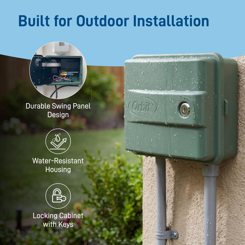 Orbit 6-Station Sprinkler Timer with zone wires connected