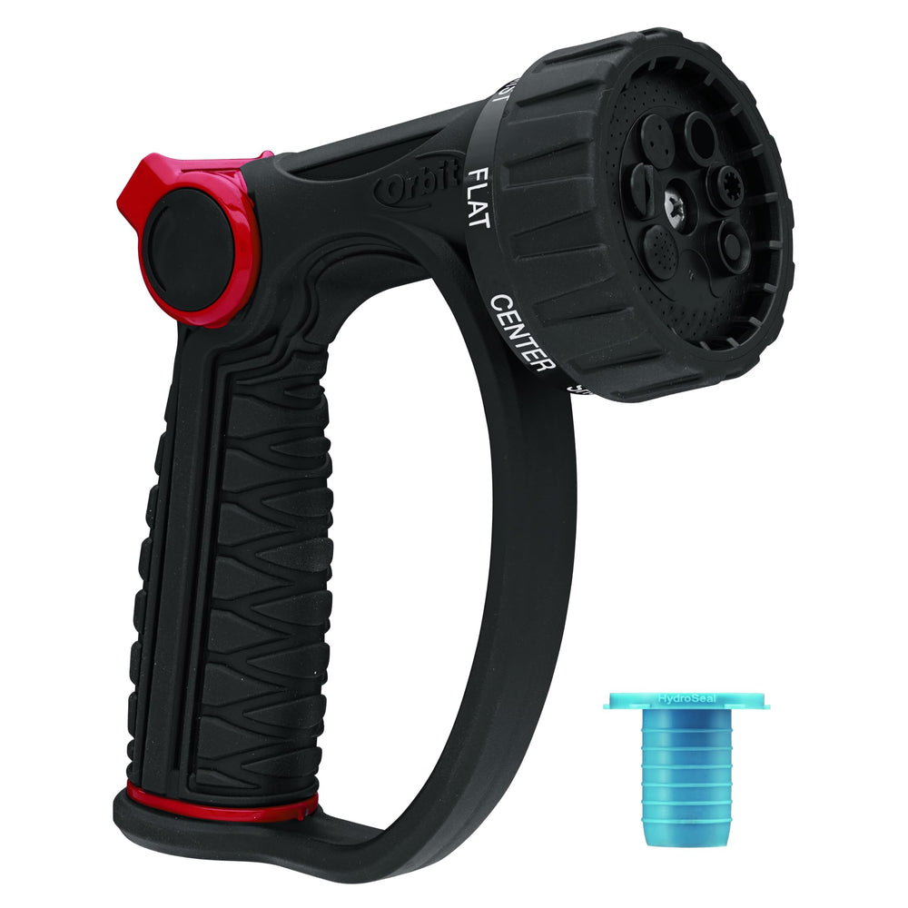 Orbit 7-Pattern Watering Nozzle, Black front view