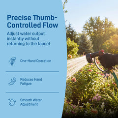 Orbit 7-Pattern Watering Nozzle in use watering plants