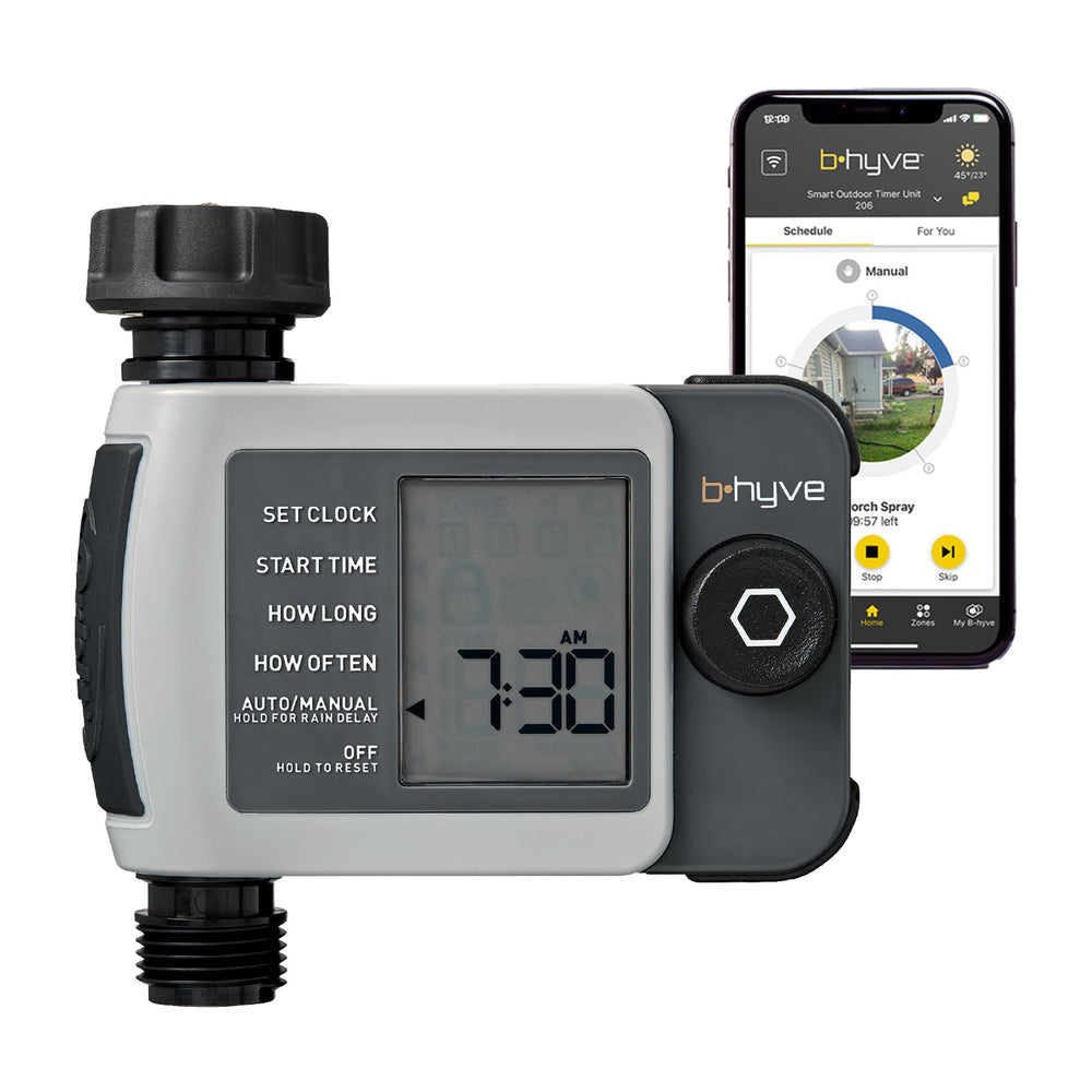 Orbit B-hyve XD Smart Hose Timer front view with control panel