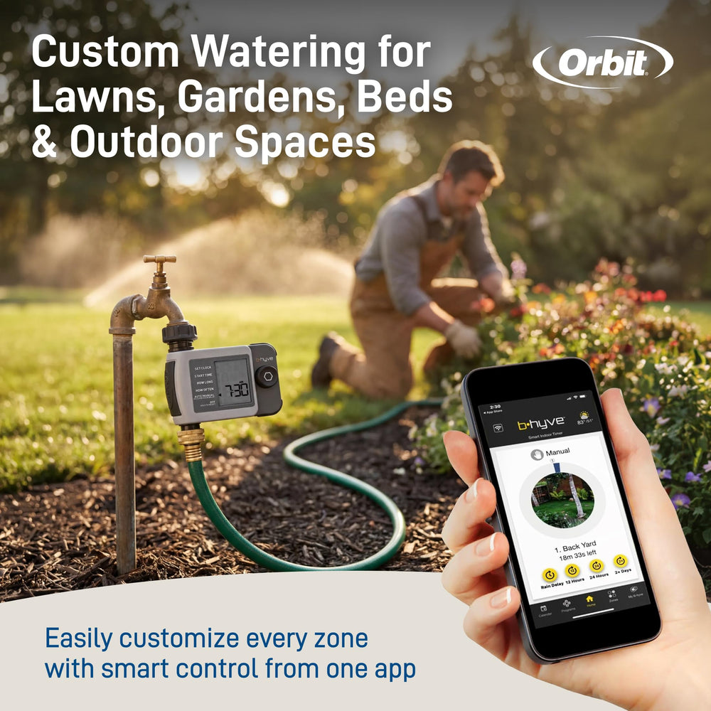 Orbit B-hyve XD Smart Hose Timer in outdoor garden environment