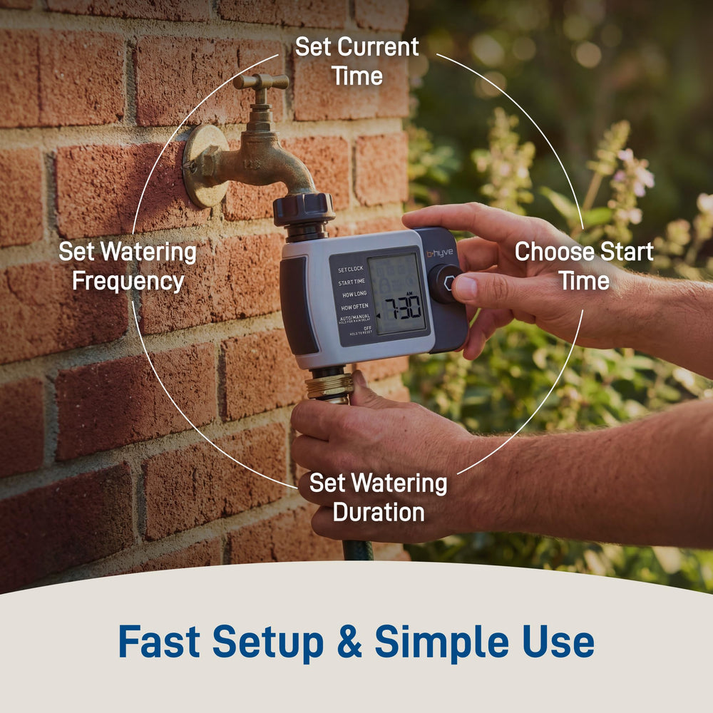 Orbit B-hyve XD Smart Hose Timer installed on hose