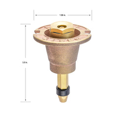 Orbit Brass Pop-Up Sprinkler showing installation and threading