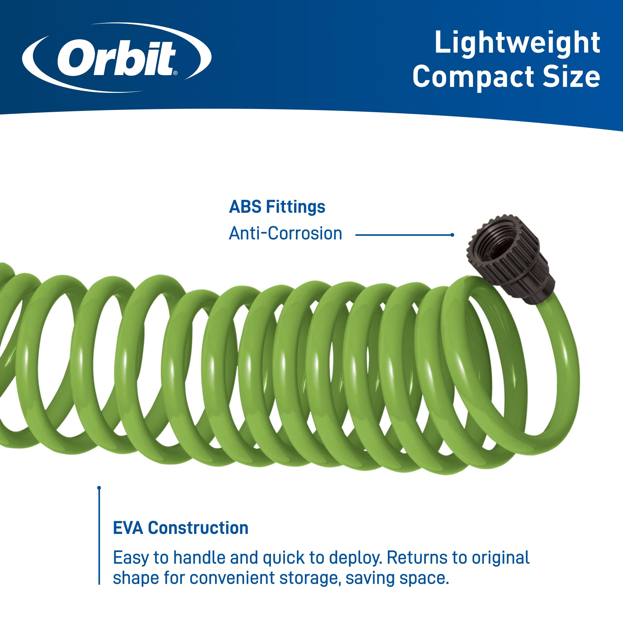 Orbit Coil Garden Hose being used to water plants
