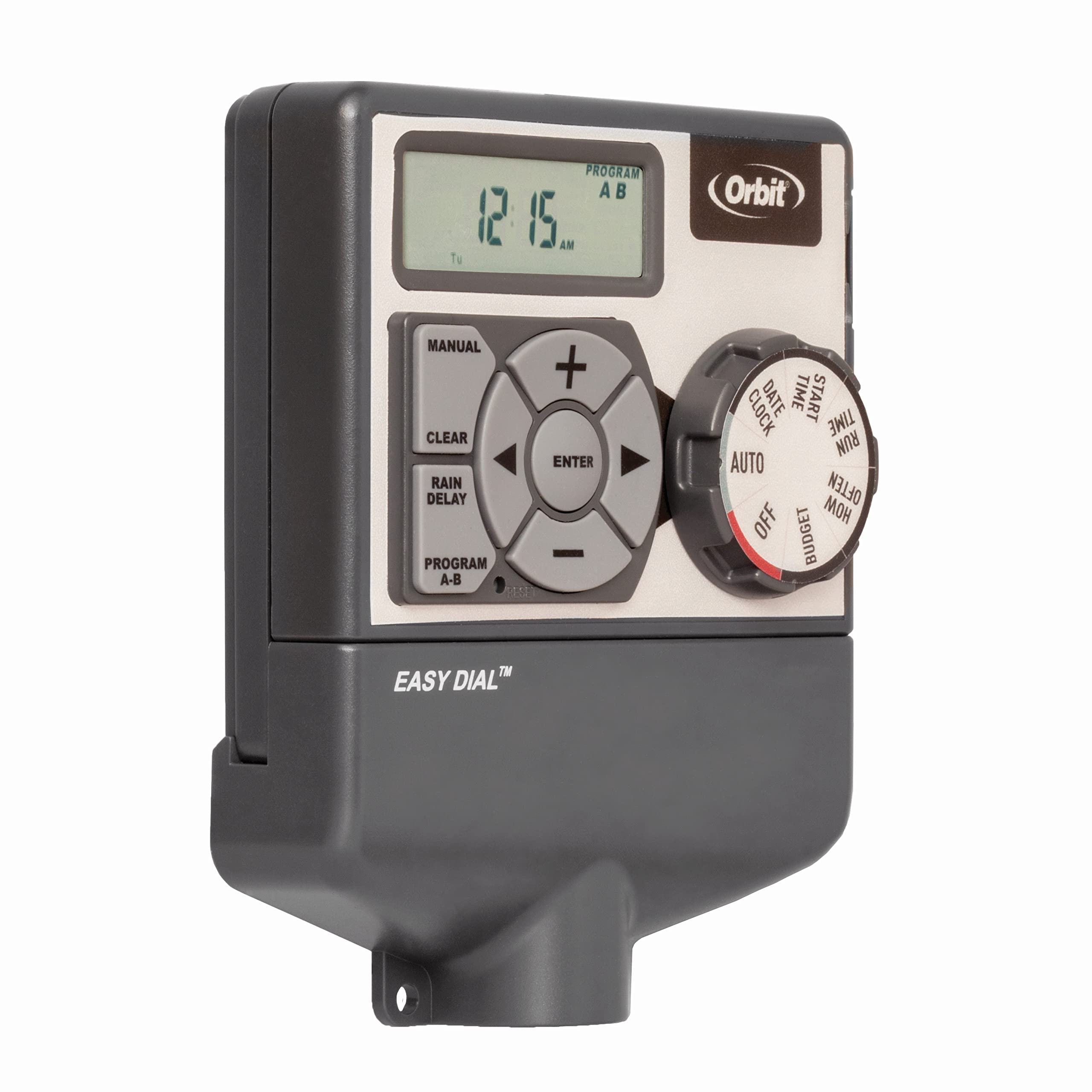 Orbit Easy Dial controller showing dial settings and buttons
