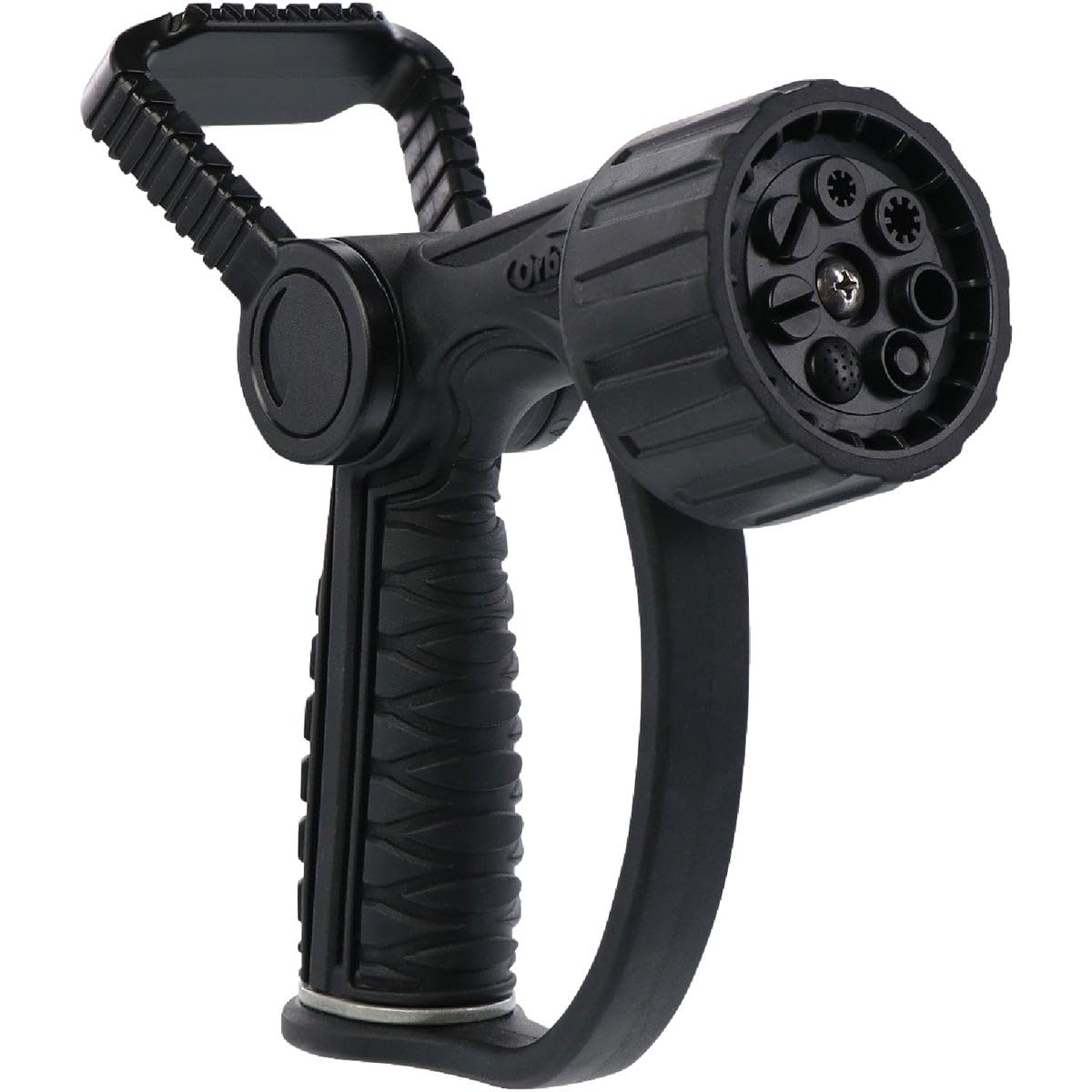 Orbit Fireman's Nozzle front view showcasing 7 spray patterns