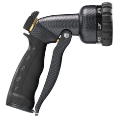 Orbit Front Trigger Nozzle graphite model front view with seven spray patterns