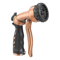 Orbit Gardening Hose Nozzle front view with copper finish