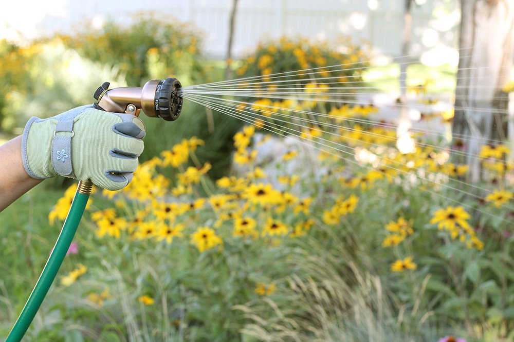 Orbit Gardening Hose Nozzle on a garden hose