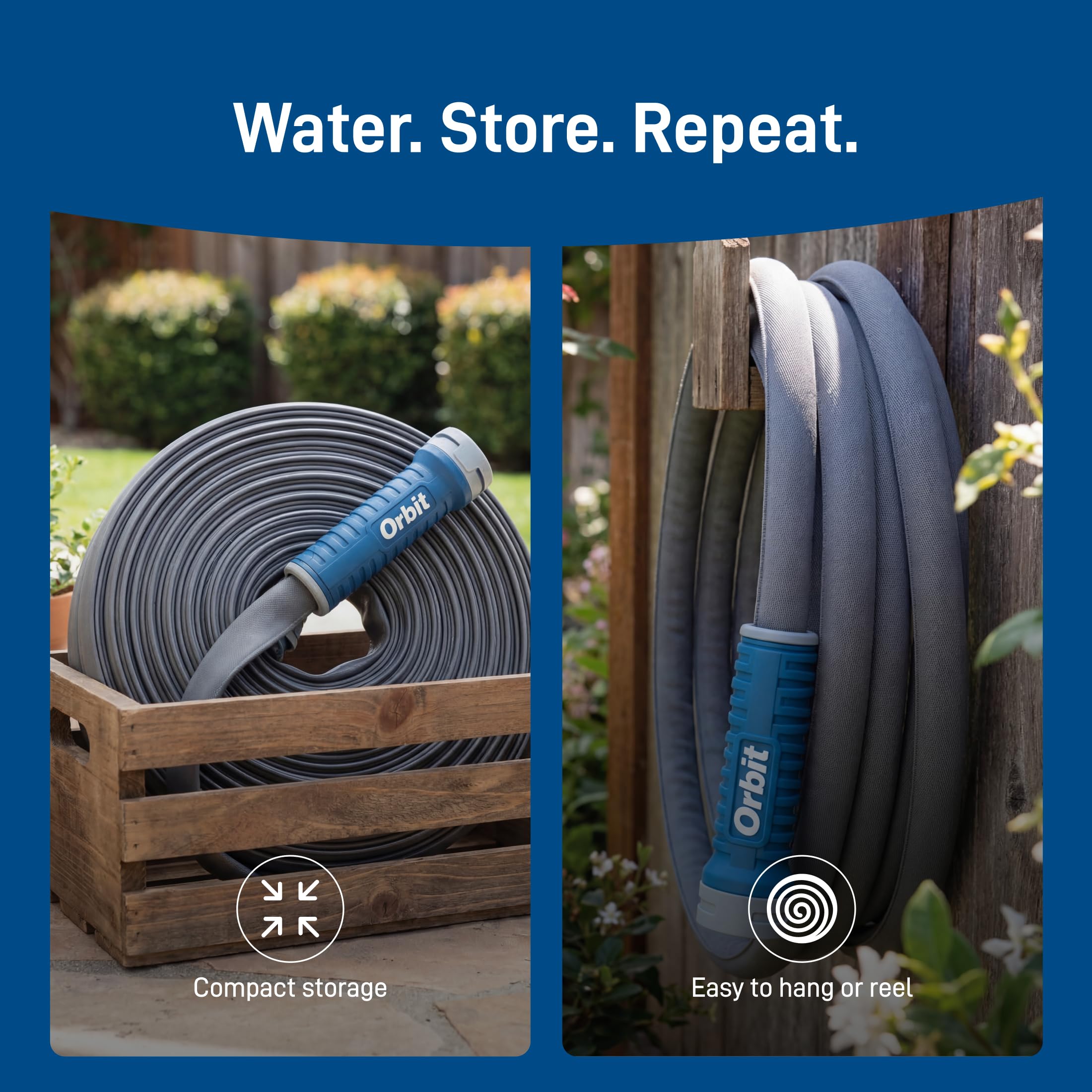 Orbit Heavy-Duty Fabric Hose with aluminum couplings