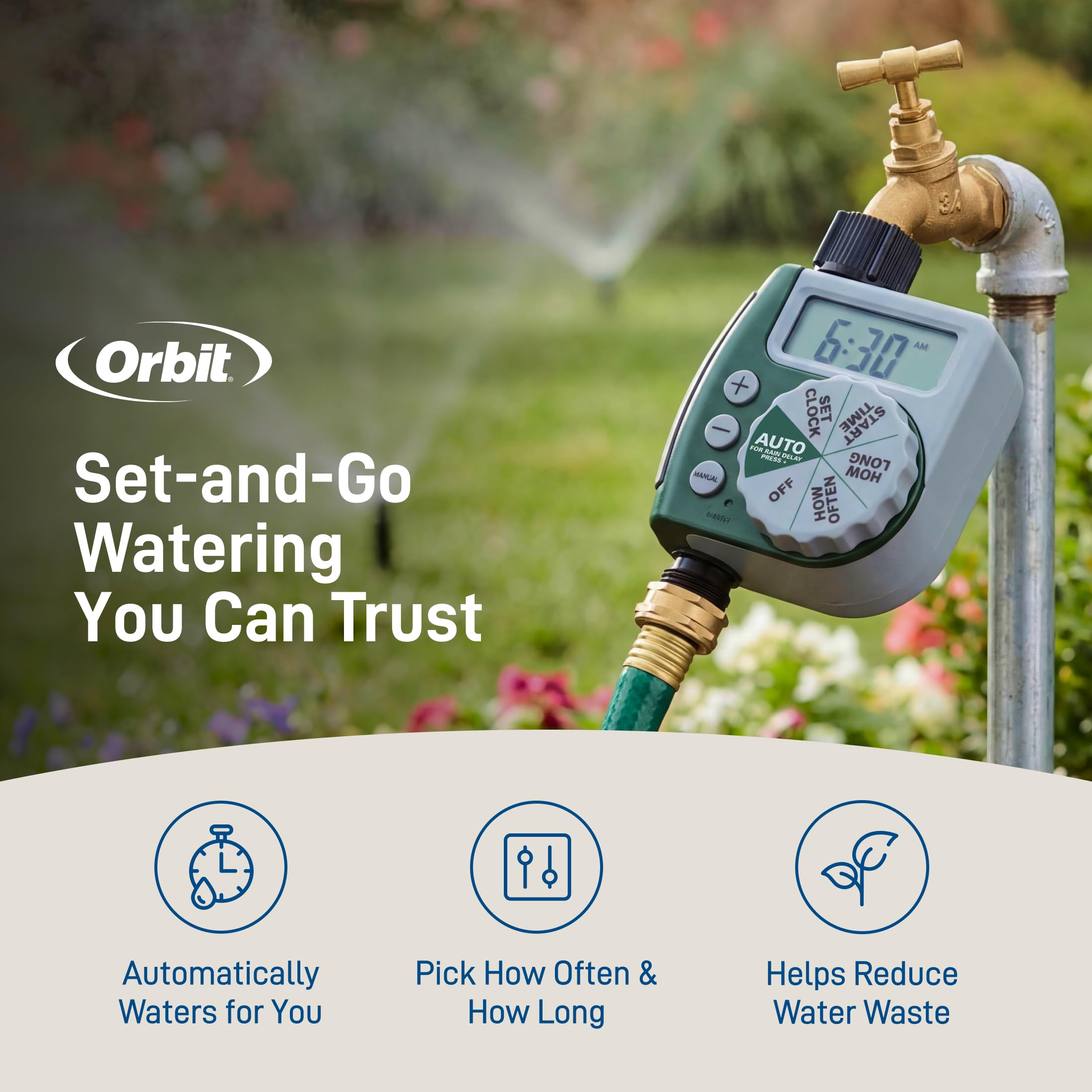 Orbit Hose Timer with battery compartment open