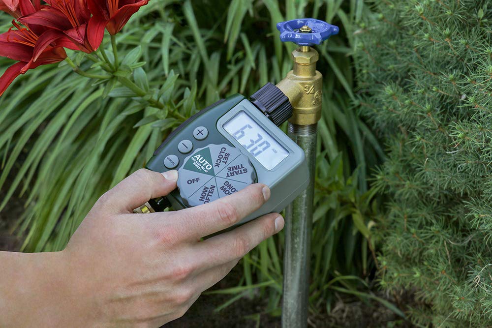 Orbit Hose Watering Timer side view showing controls