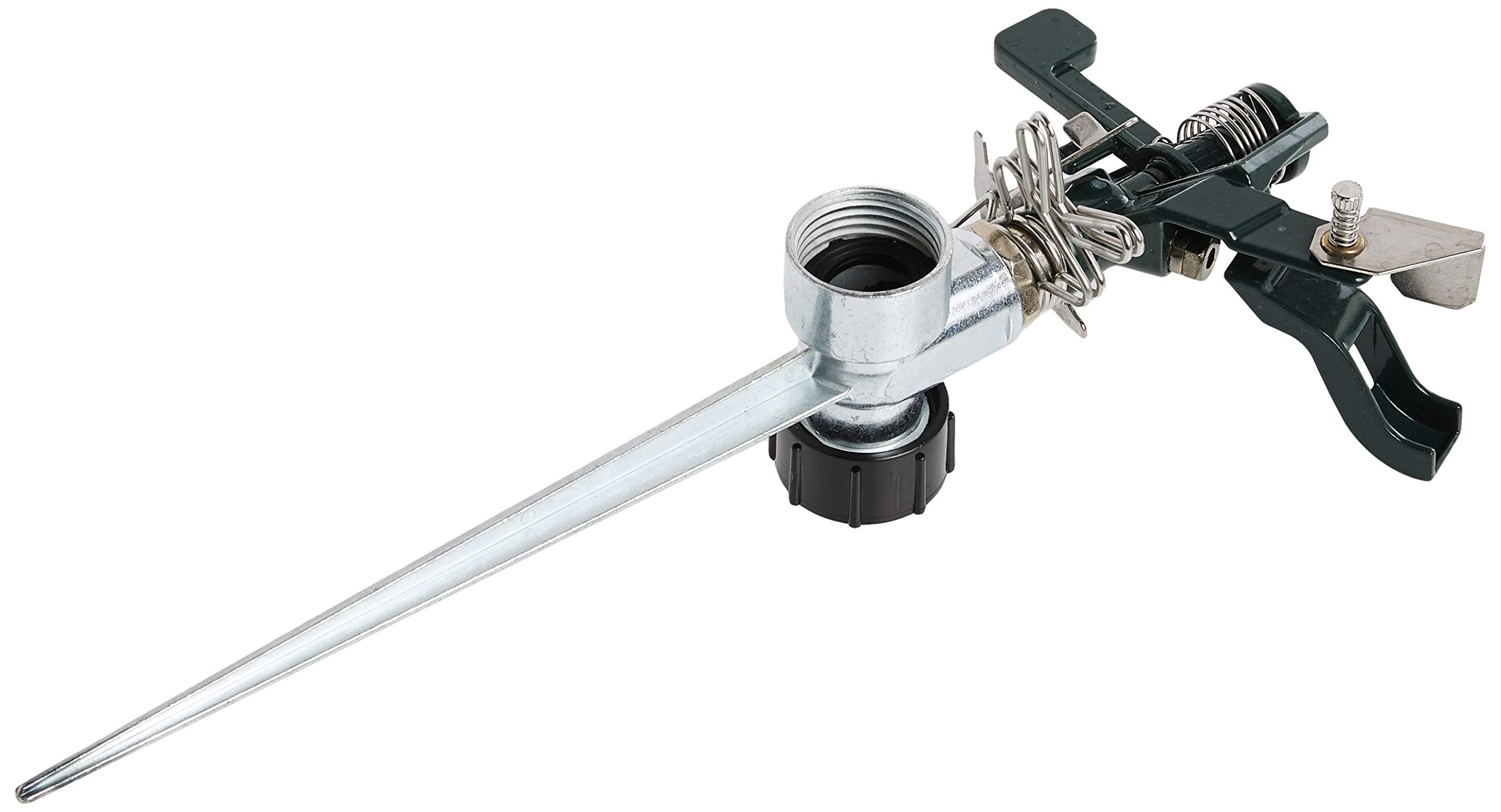 Orbit Impact Sprinkler front view with zinc spike