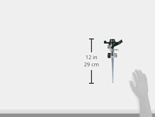 Orbit Impact Sprinkler showing adjustable spray pattern