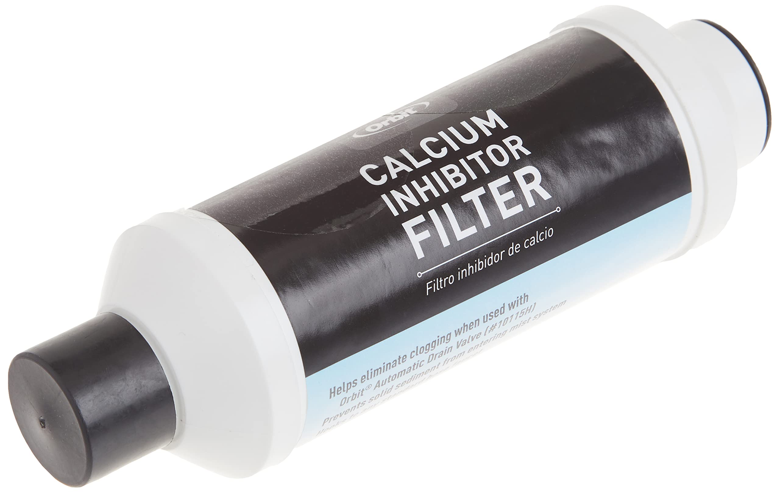 Orbit Misting Calcium Inhibitor Filter front view, plastic construction