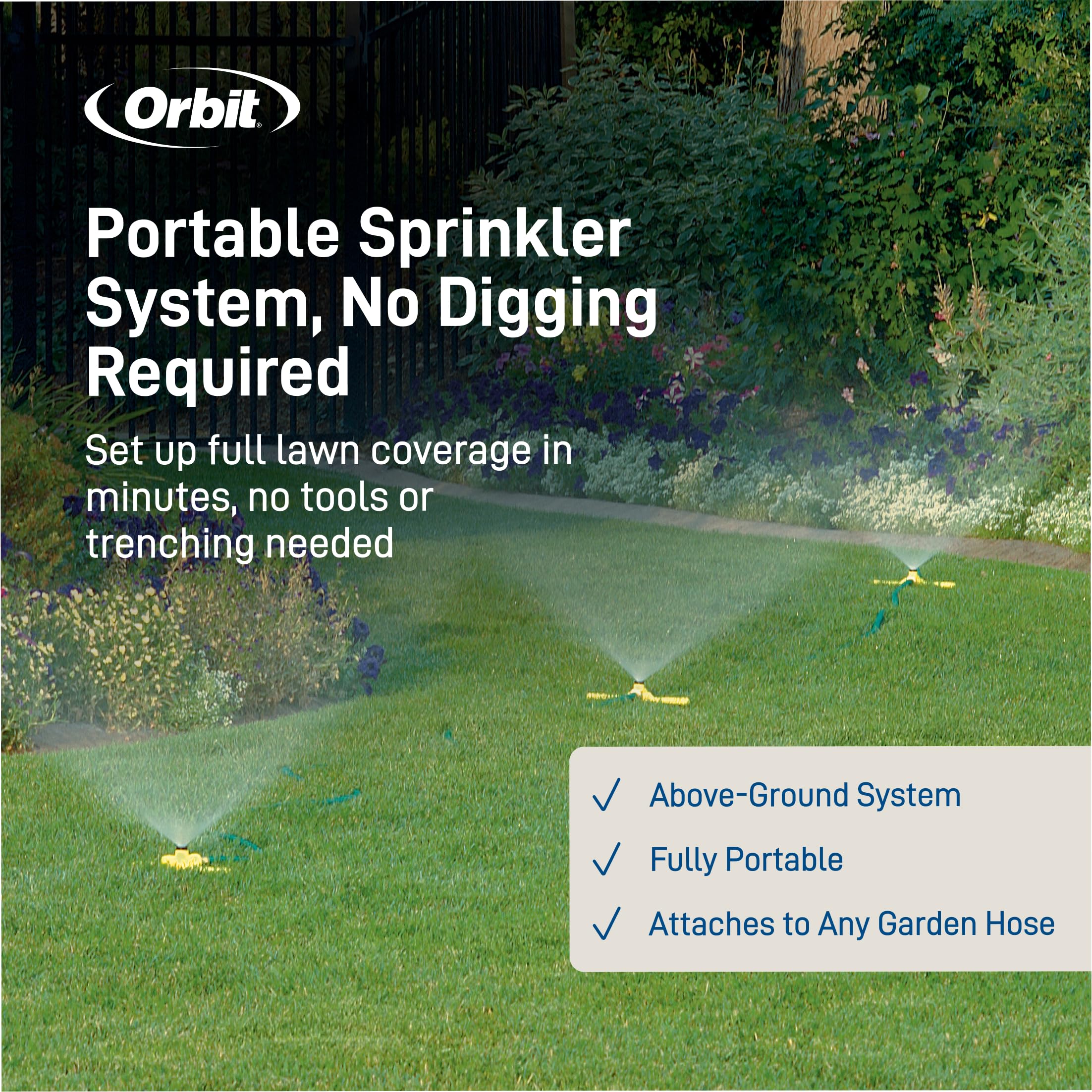 Orbit Port-A-Rain complete watering system with interchangeable nozzles
