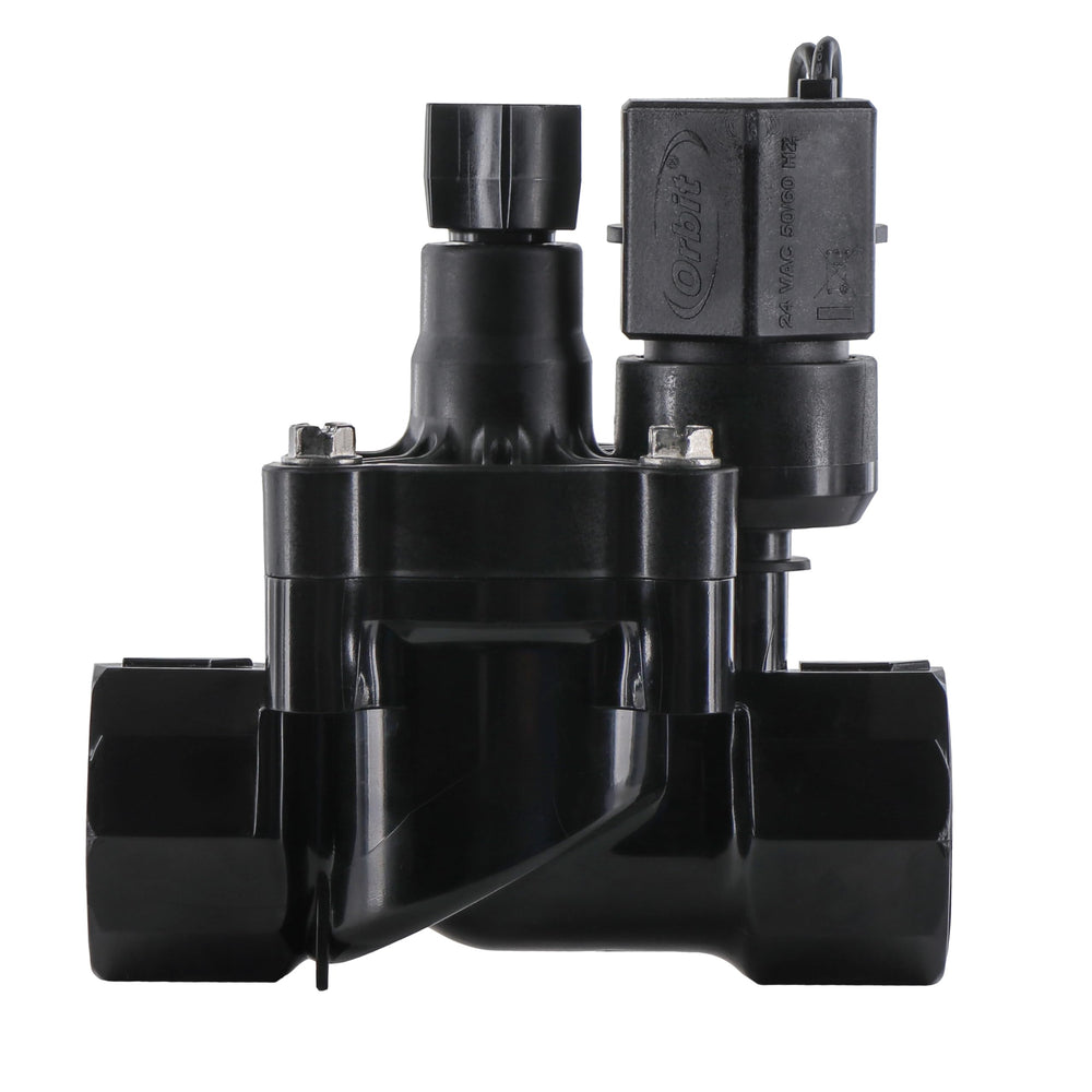 Orbit Pro 1" FPT L-Series Valve showing manual actuation feature