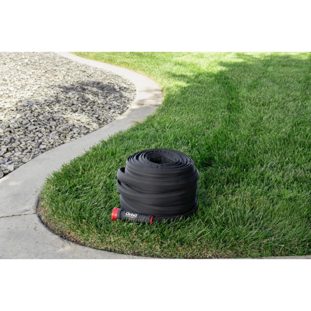 Orbit Pro ExoJacket Heavy Duty Water Hose 50 ft black close-up of fabric