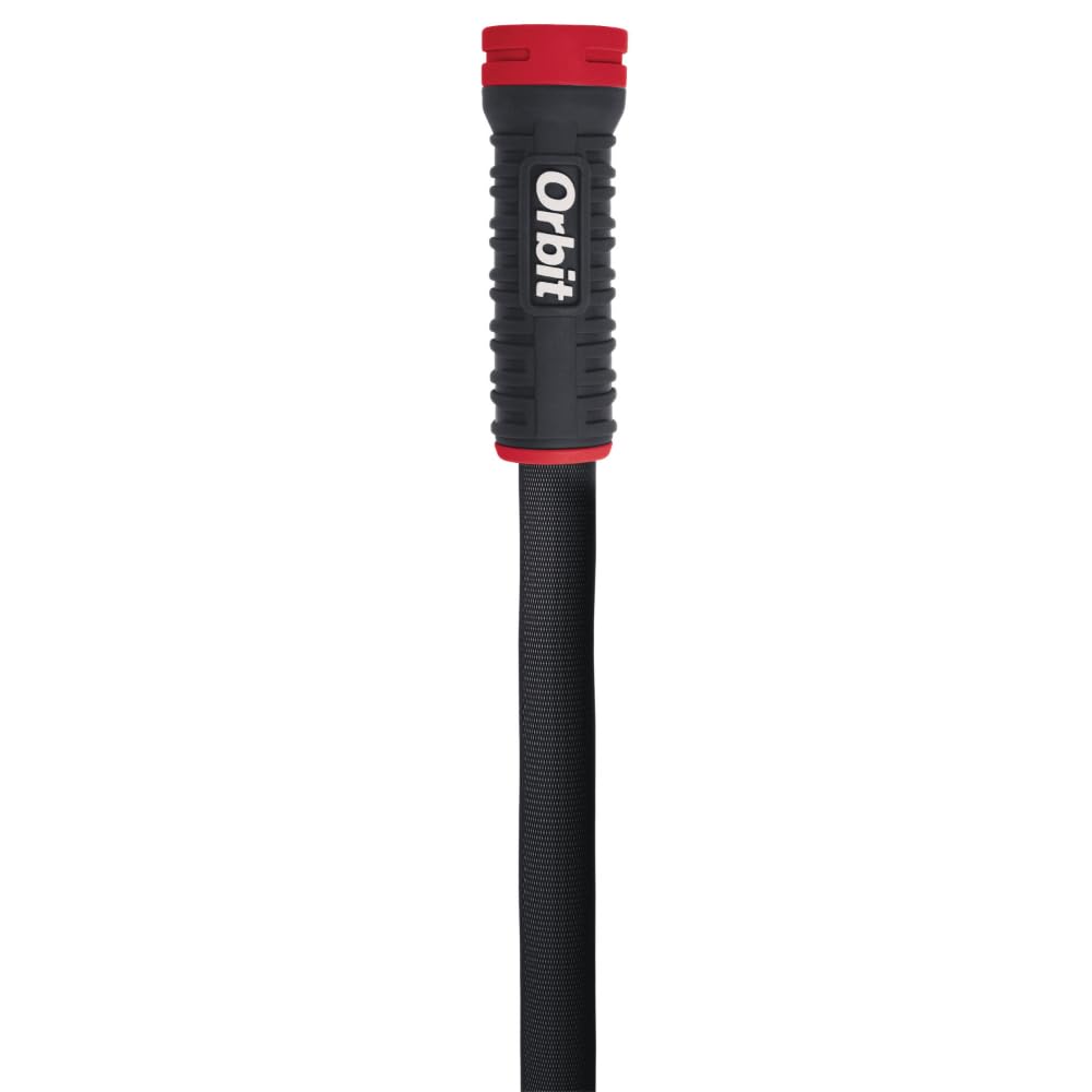 Orbit Pro ExoJacket Heavy Duty Water Hose 50 ft black in garden setting