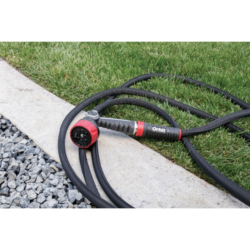 Orbit Pro ExoJacket Heavy Duty Water Hose 50 ft black in storage