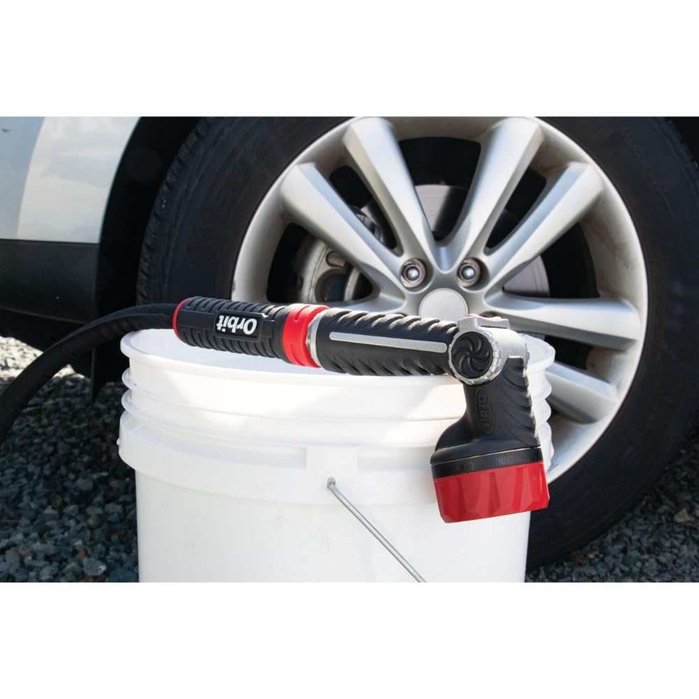 Orbit Pro ExoJacket Heavy Duty Water Hose 50 ft black with easy-grip collar