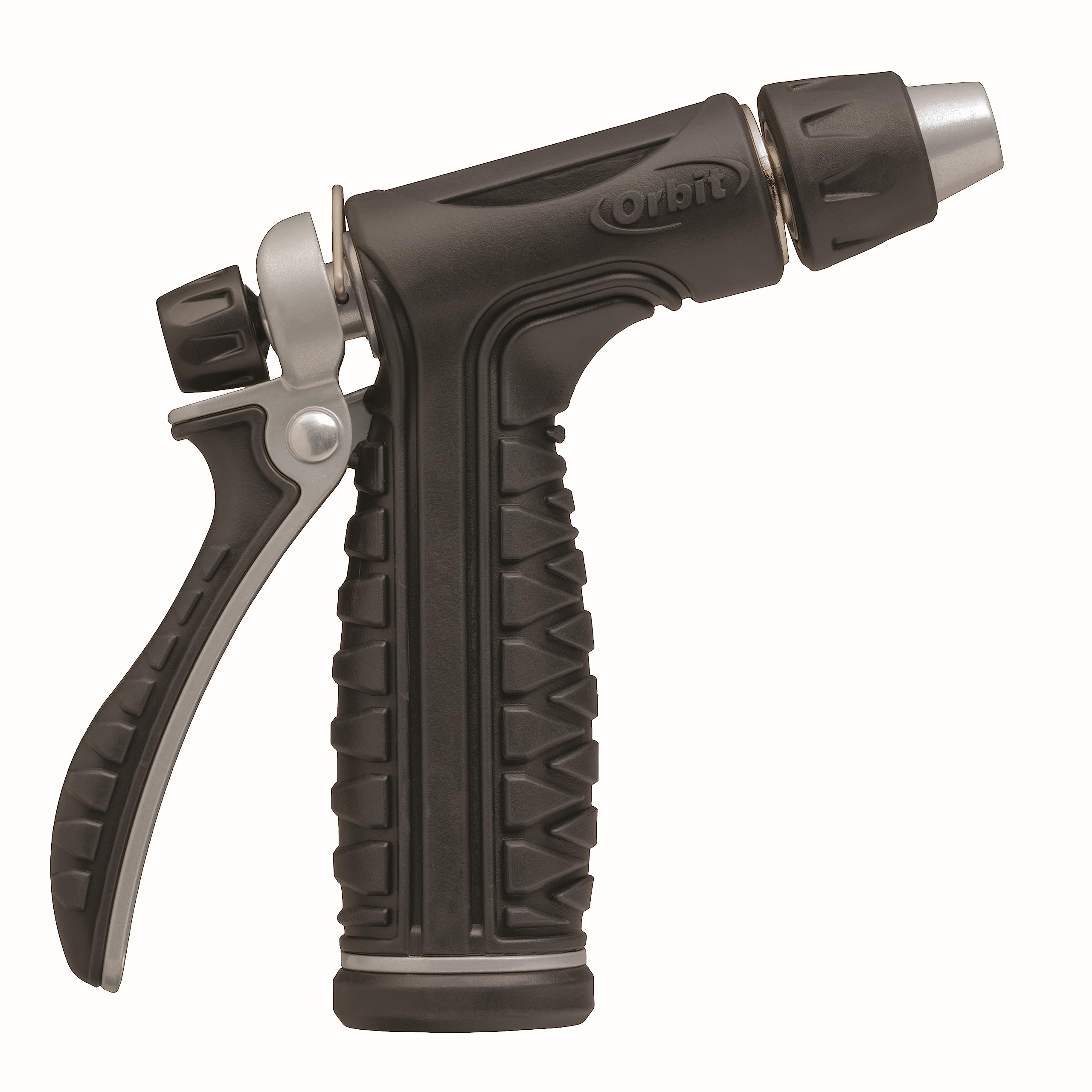 Orbit Pro Flo Hose Nozzle showing rear trigger control