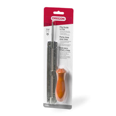 Oregon 7/32 inch chainsaw file guide front view with round file