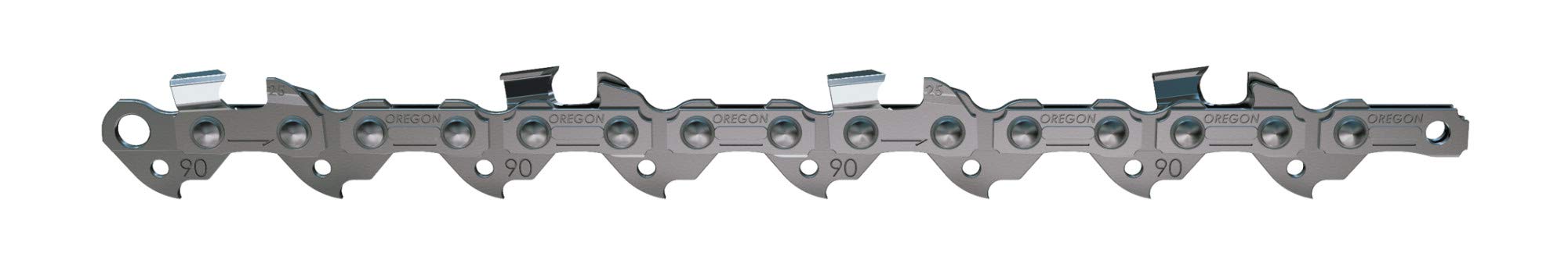Oregon 90PX052G chainsaw chain front view with 52 drive links