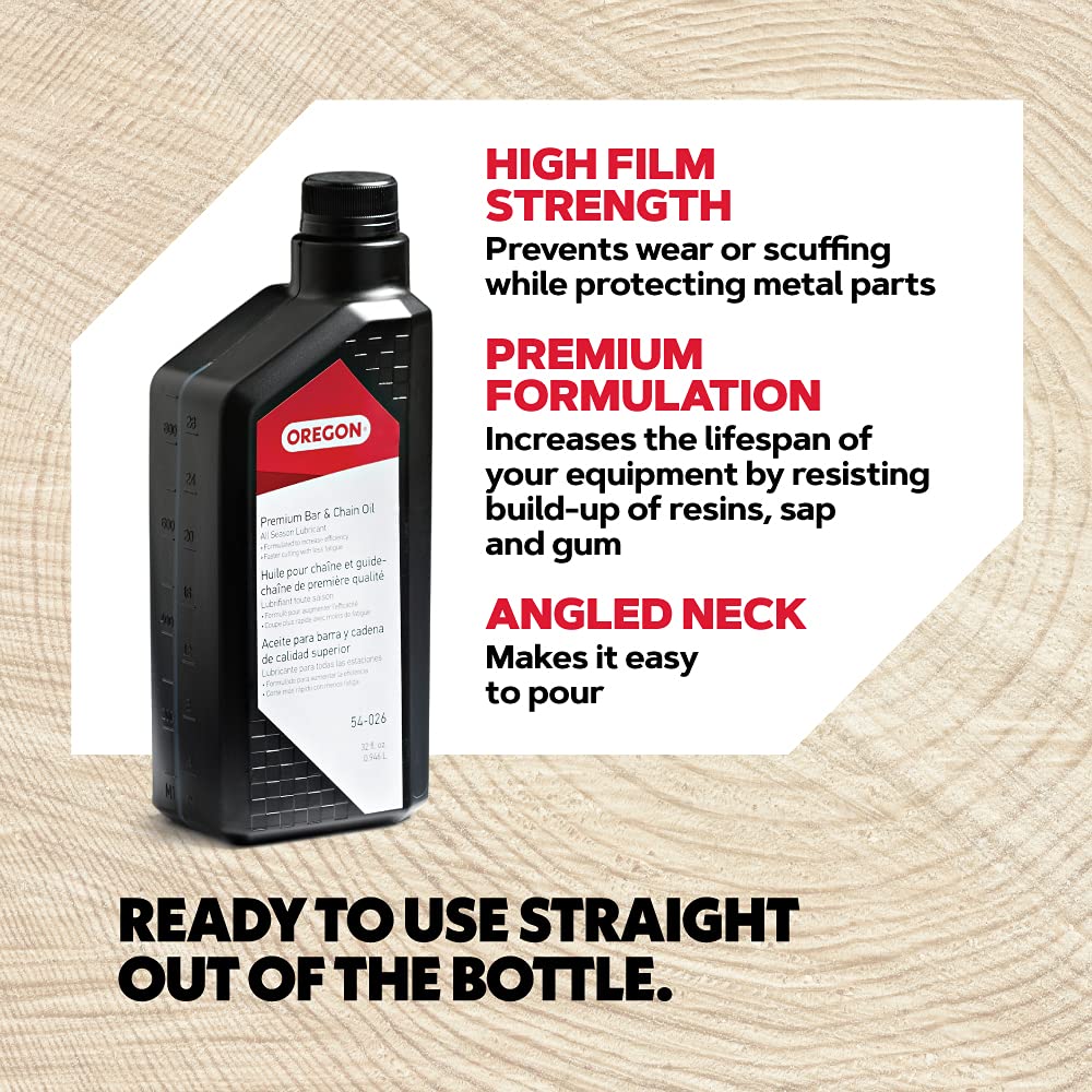 Oregon Bar & Chain Oil 1 Quart bottle side view