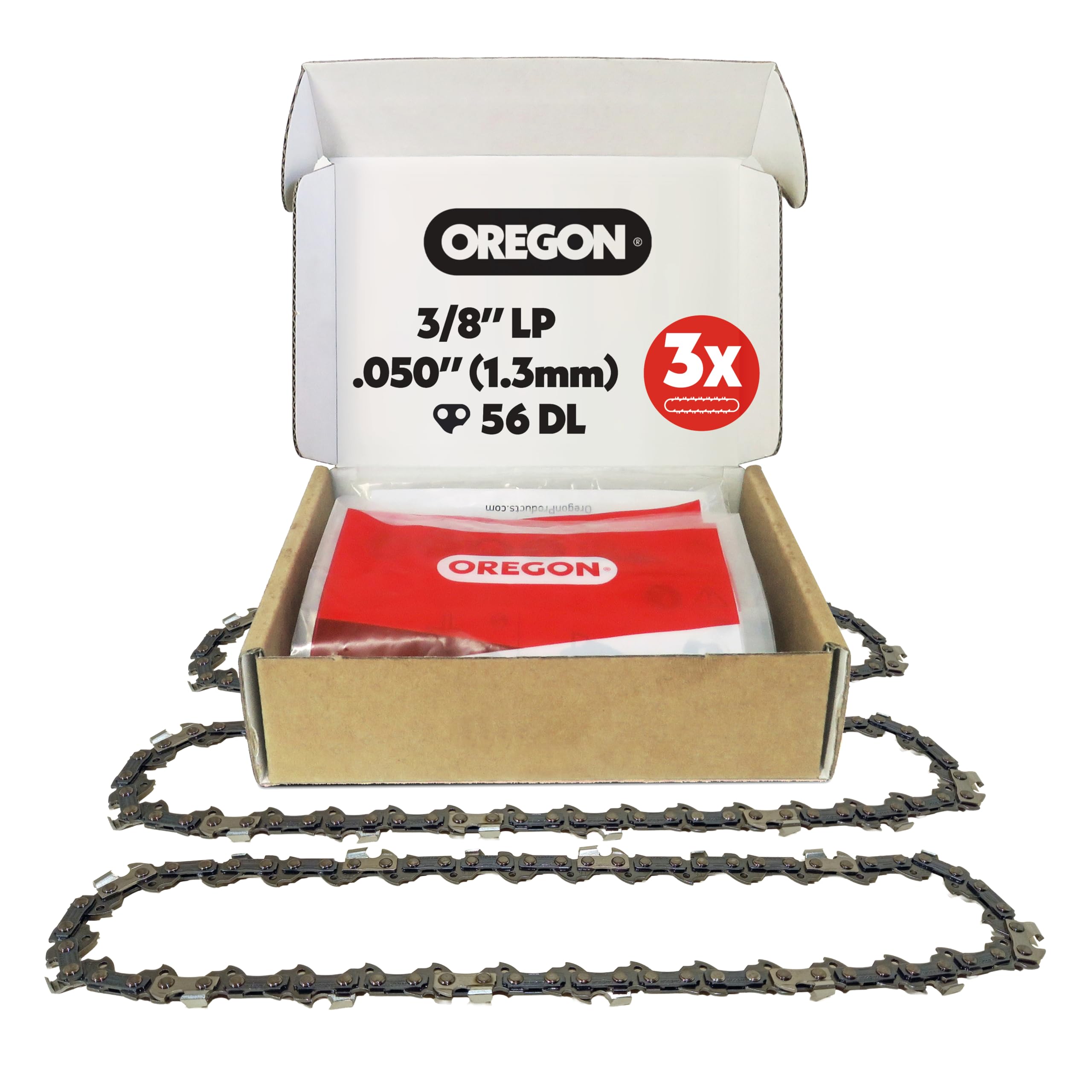 Oregon Chainsaw Chain 16-inch front view with packaging