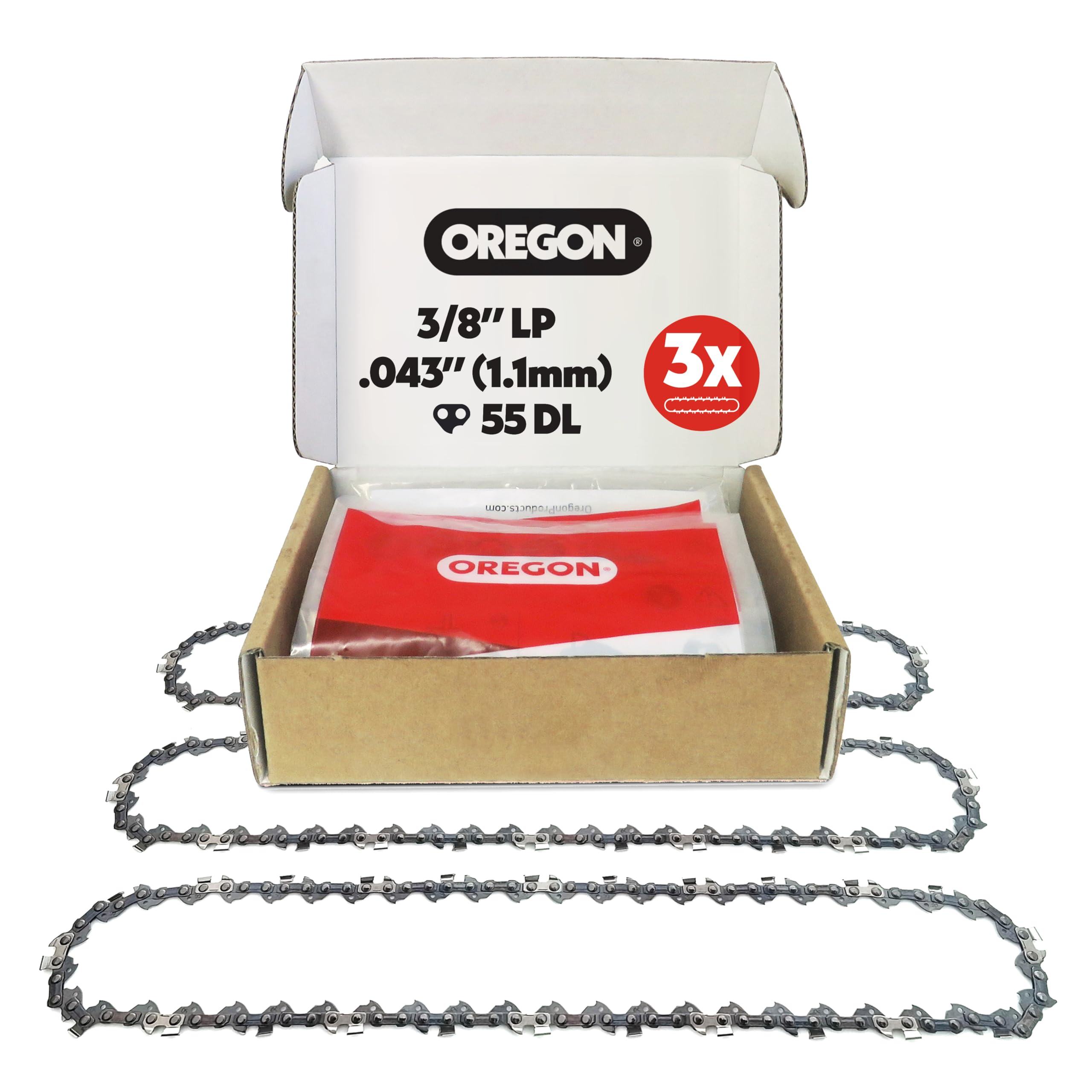 Oregon Chainsaw Chain 16-inch gray model front view