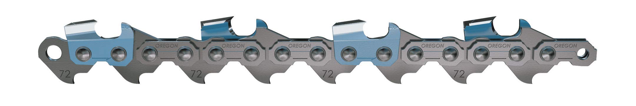 Oregon Chainsaw Chain 20-inch bar, grey colour, front view