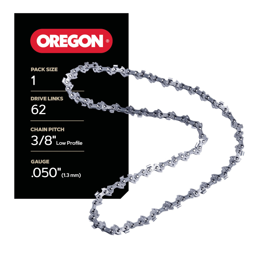 Oregon Chainsaw Chain 3/8" LP 62 Drive Links front view