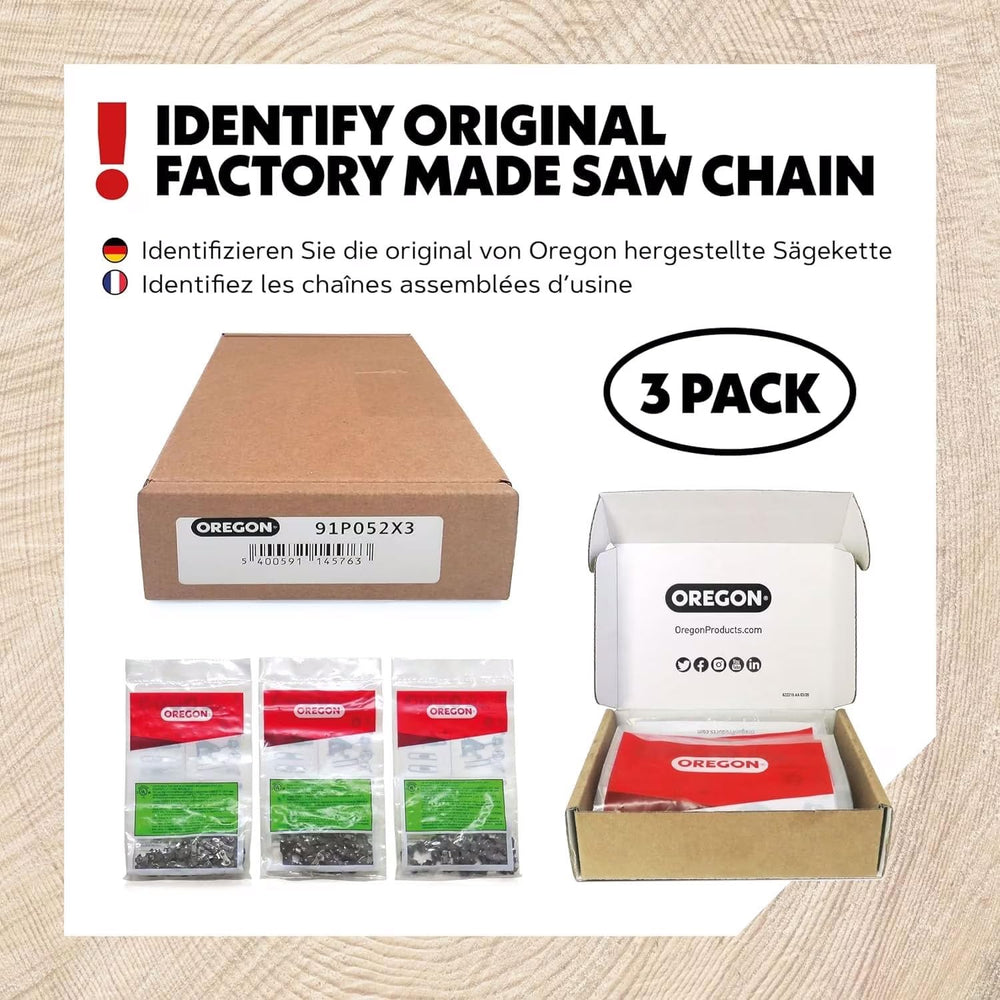 Oregon Chainsaw Chain 3-pack display