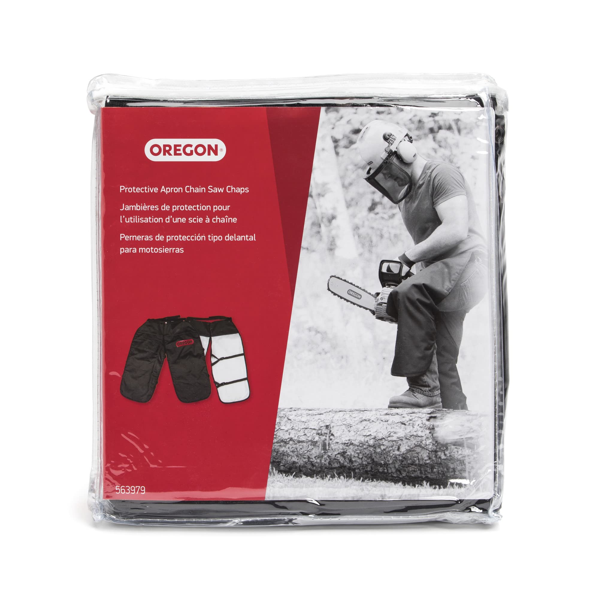 Oregon Chainsaw Chaps detailing the 600 denier Oxford shell