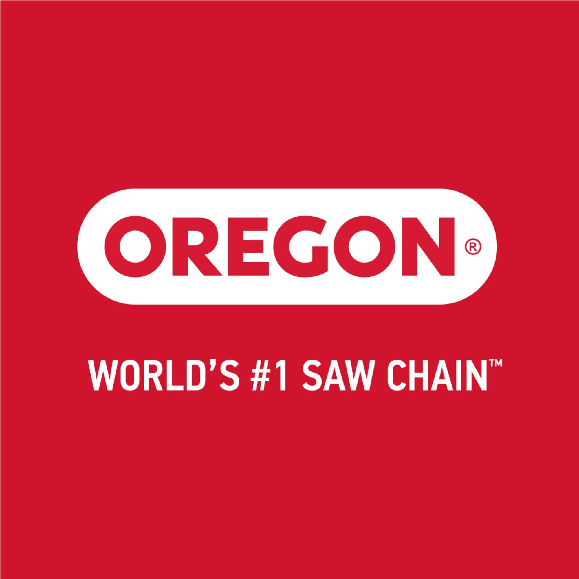 Oregon chainsaw file guide showing wood handle and angle indicators