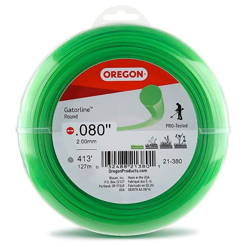 Oregon Gatorline 1 lb trimmer line green bulk donut front view